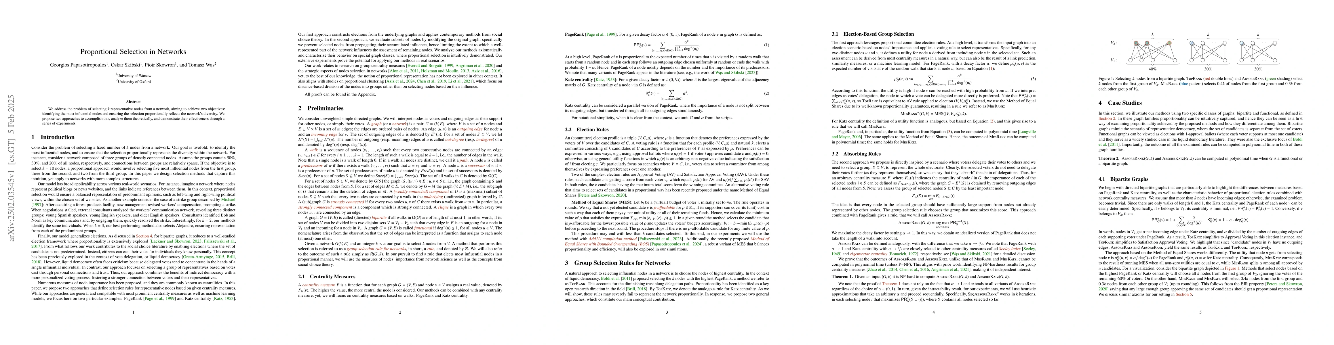 Thumbnail for Proportional Selection in Networks