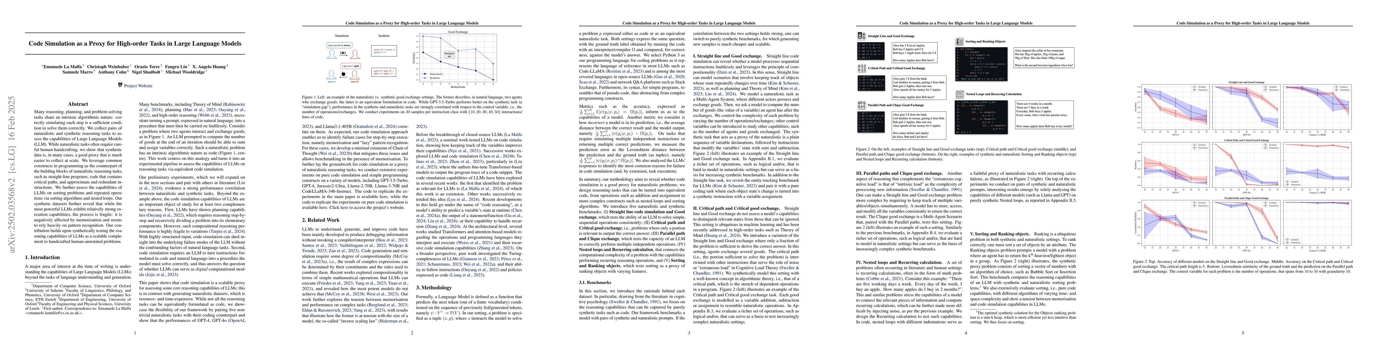 Thumbnail for Code Simulation as a Proxy for High-order Tasks in Large Language Models