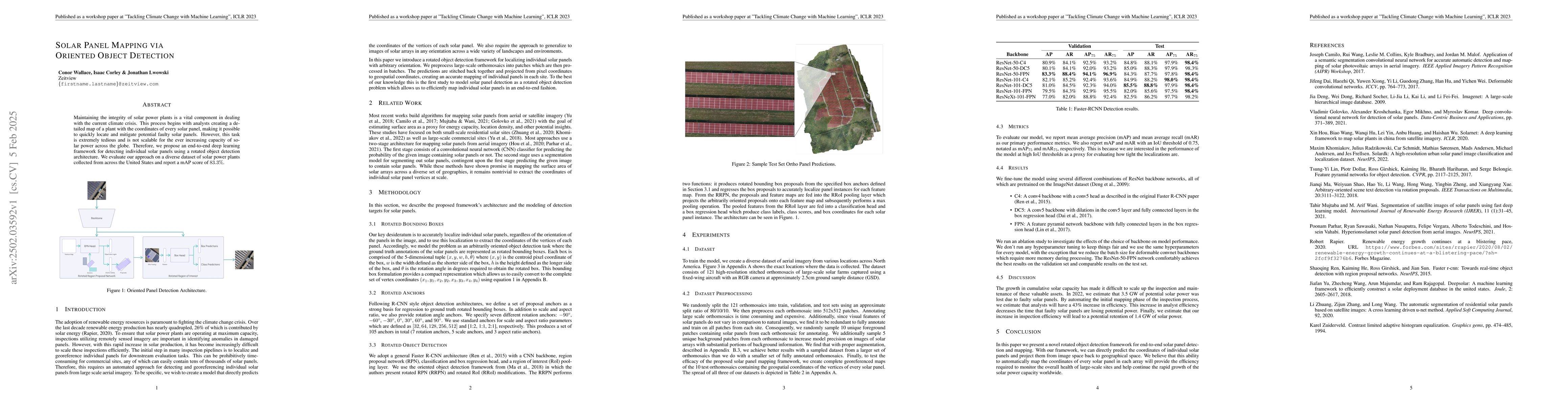 Thumbnail for Solar Panel Mapping via Oriented Object Detection