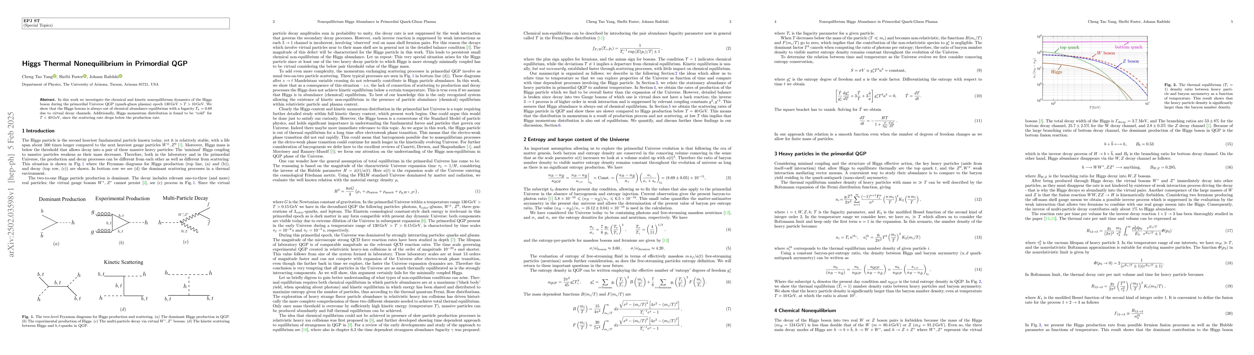 Thumbnail for Higgs Thermal Nonequilibrium in Primordial QGP