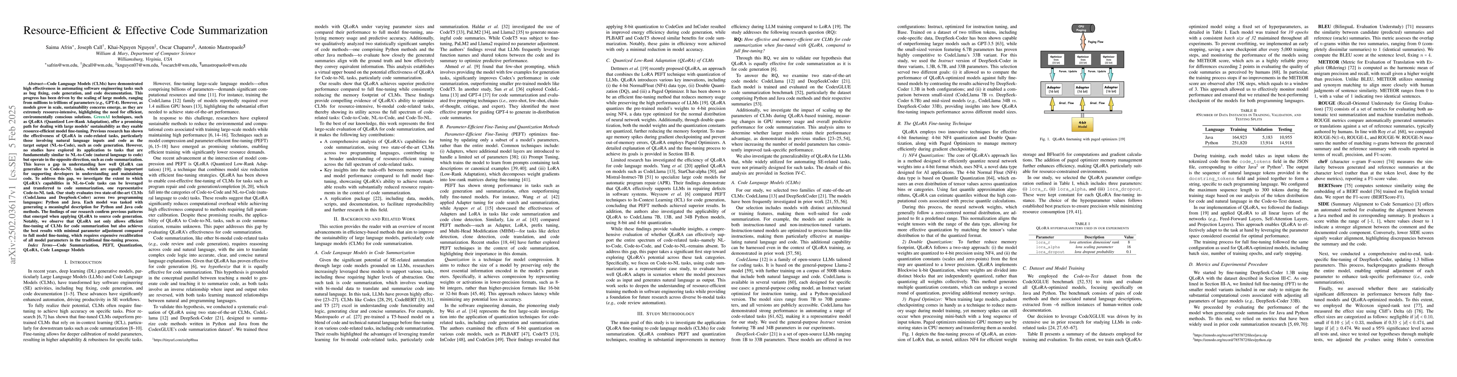 Thumbnail for Resource-Efficient & Effective Code Summarization