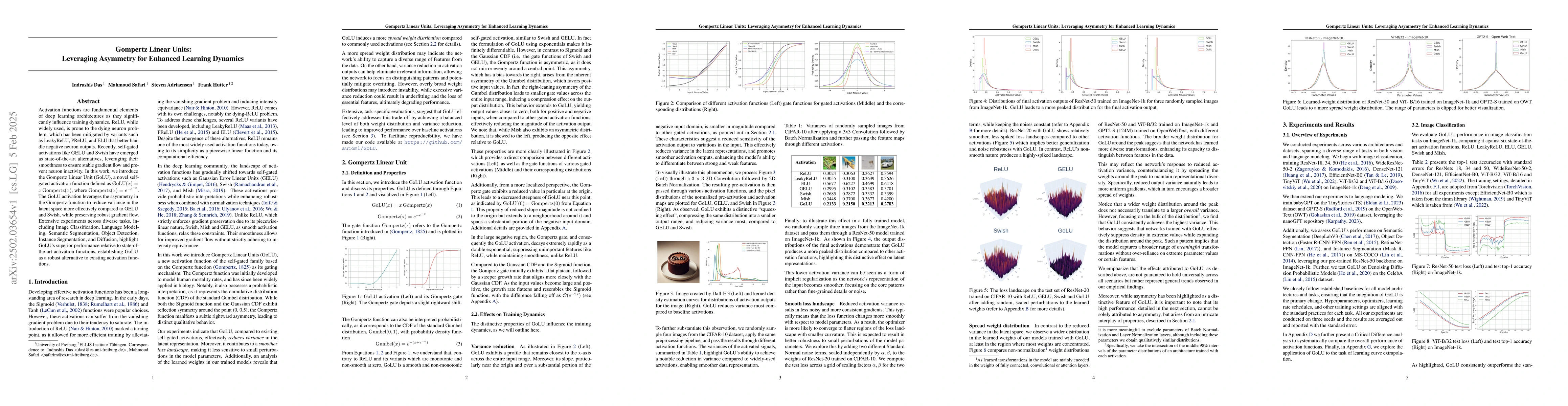 Thumbnail for Gompertz Linear Units: Leveraging Asymmetry for Enhanced Learning
  Dynamics