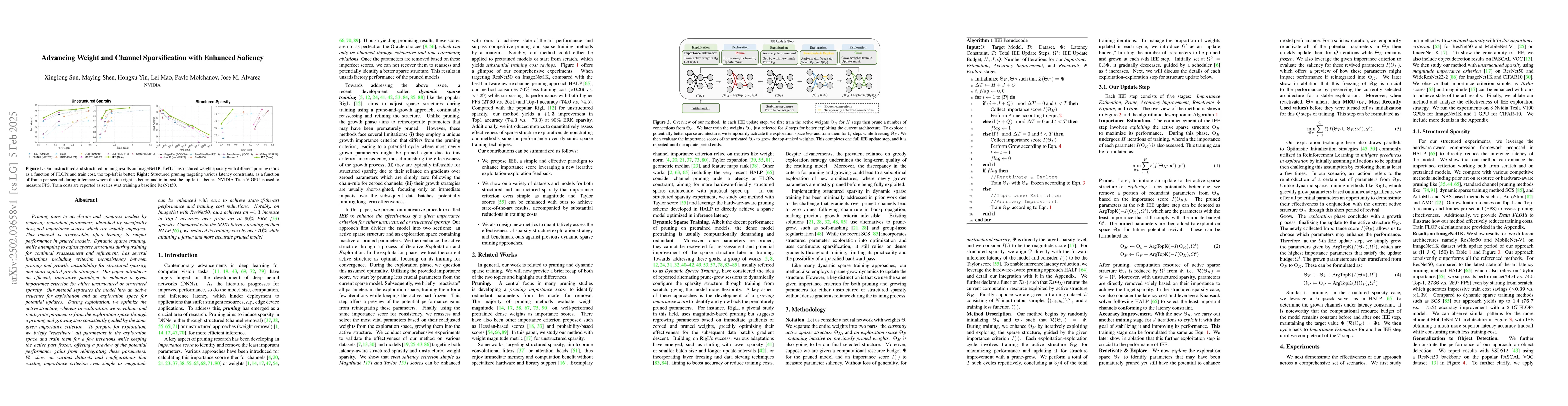 Thumbnail for Advancing Weight and Channel Sparsification with Enhanced Saliency