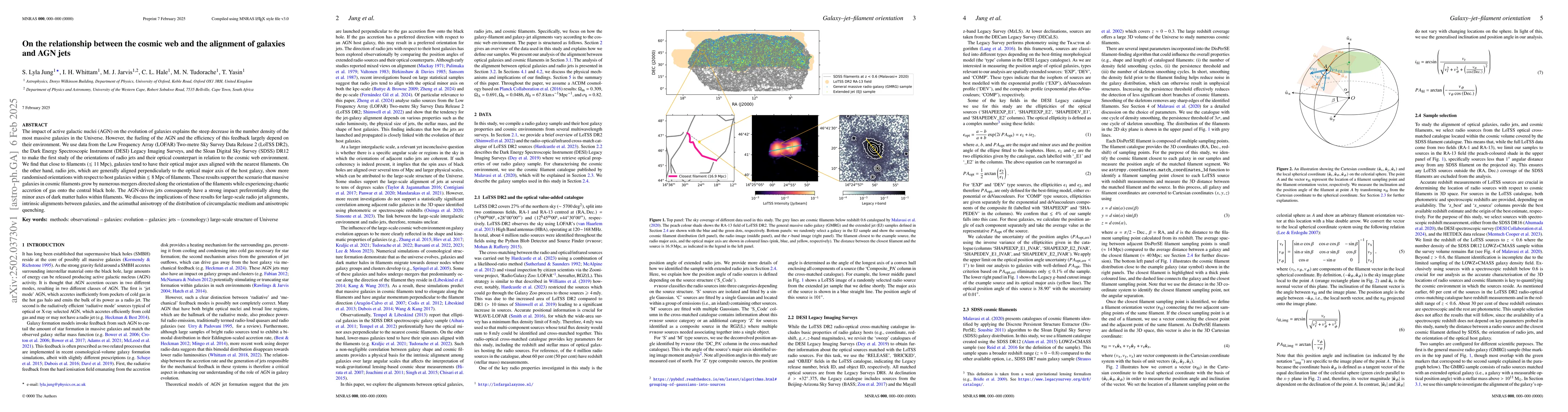 Thumbnail for On the relationship between the cosmic web and the alignment of galaxies
  and AGN jets