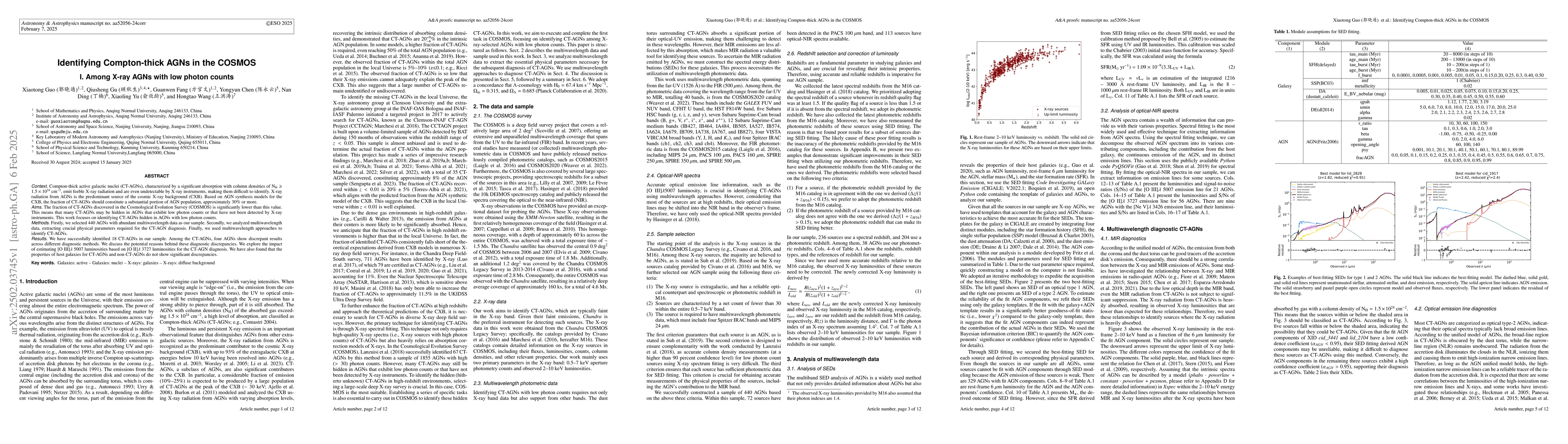 Thumbnail for Identifying Compton-thick AGNs in the COSMOS. I. Among X-ray AGNs with
  Low Photon Counts