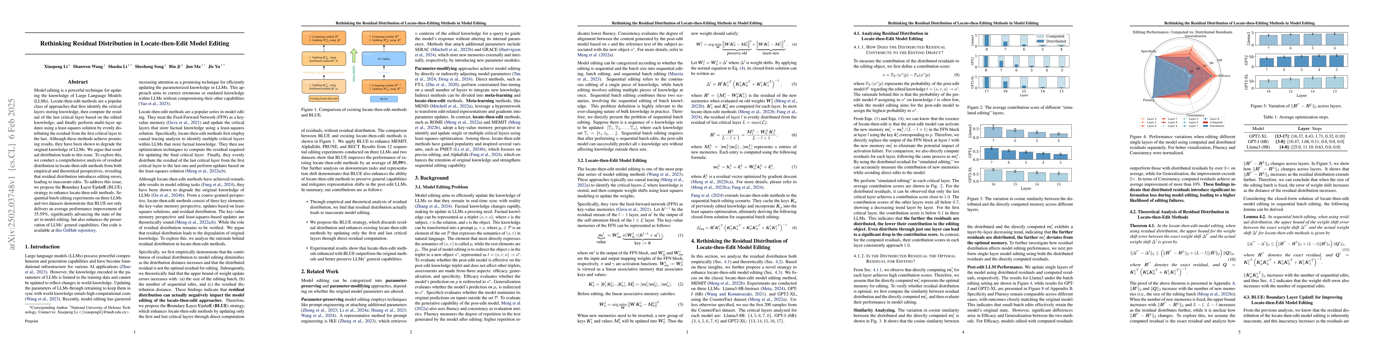 Thumbnail for Rethinking the Residual Distribution of Locate-then-Editing Methods in
  Model Editing