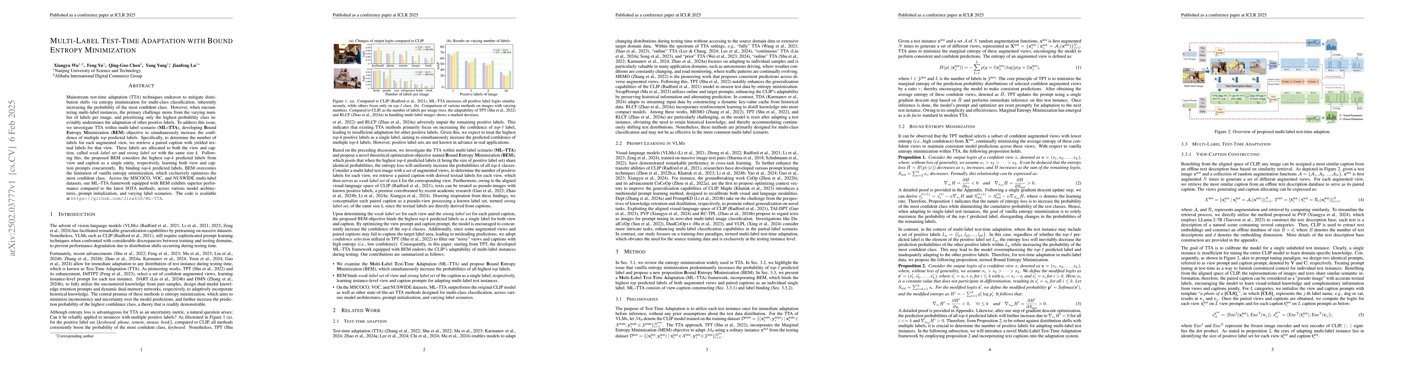 Thumbnail for Multi-Label Test-Time Adaptation with Bound Entropy Minimization