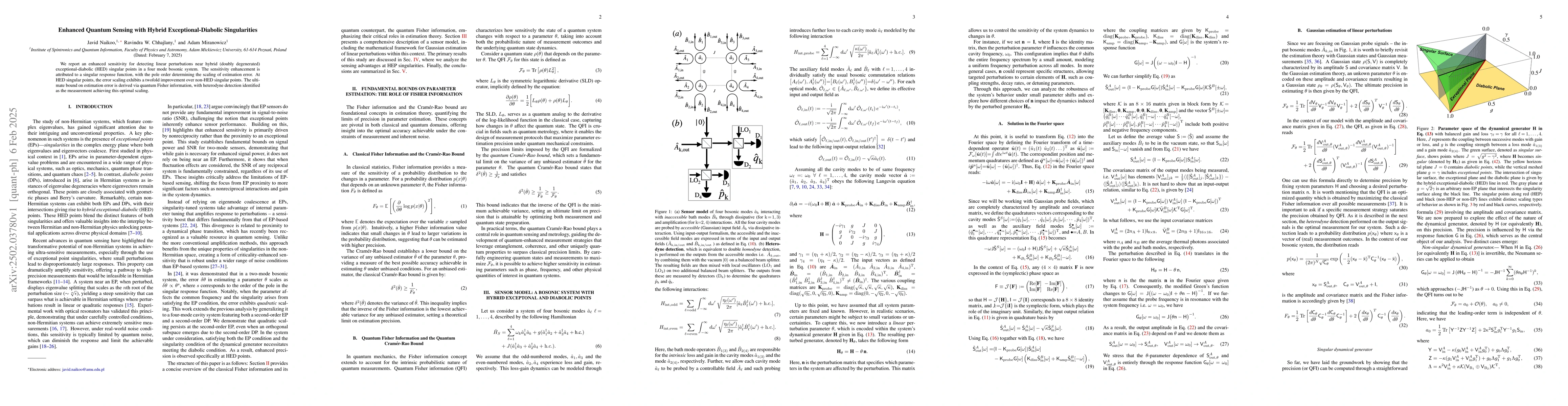 Thumbnail for Enhanced Quantum Sensing with Hybrid Exceptional-Diabolic Singularities