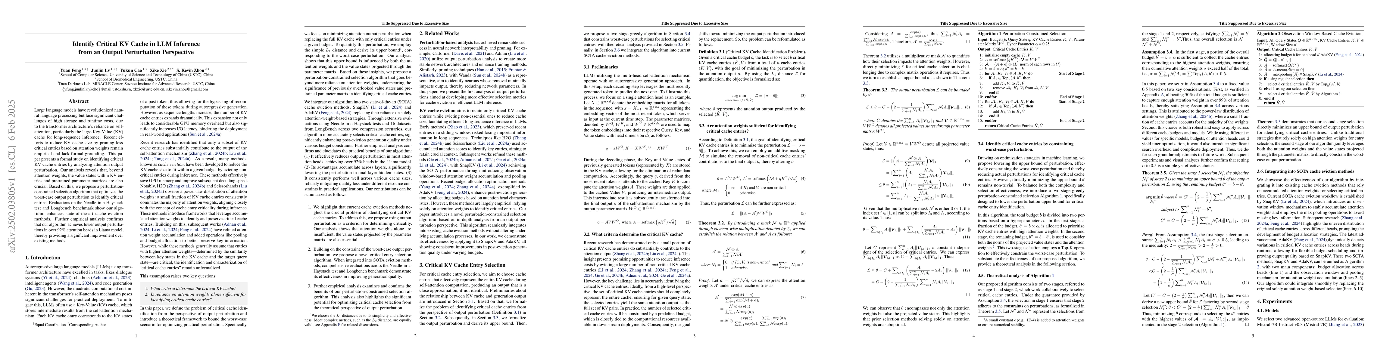 Thumbnail for Identify Critical KV Cache in LLM Inference from an Output Perturbation
  Perspective