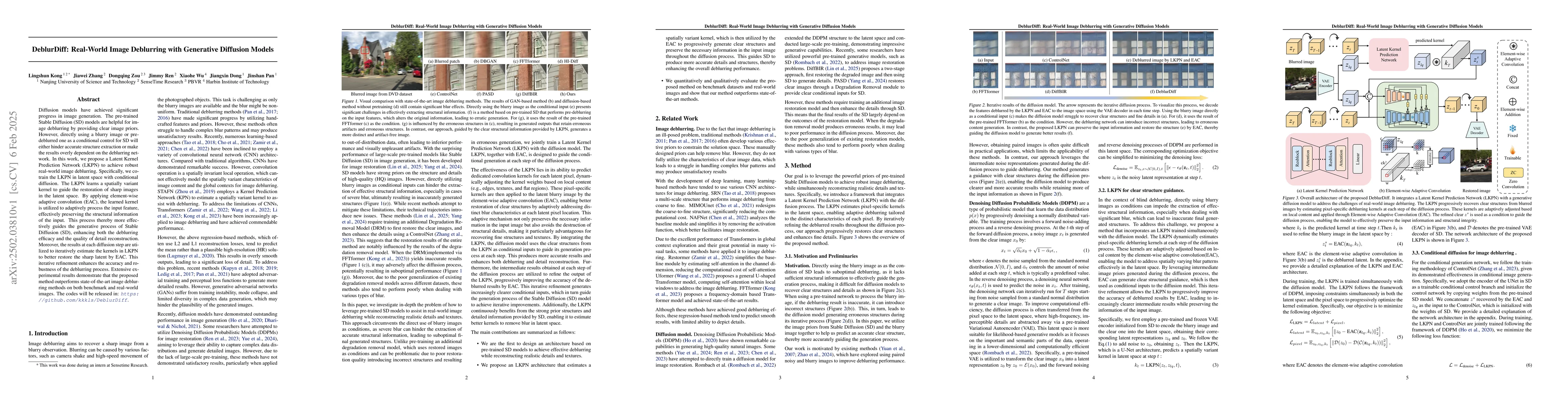 Thumbnail for DeblurDiff: Real-World Image Deblurring with Generative Diffusion Models