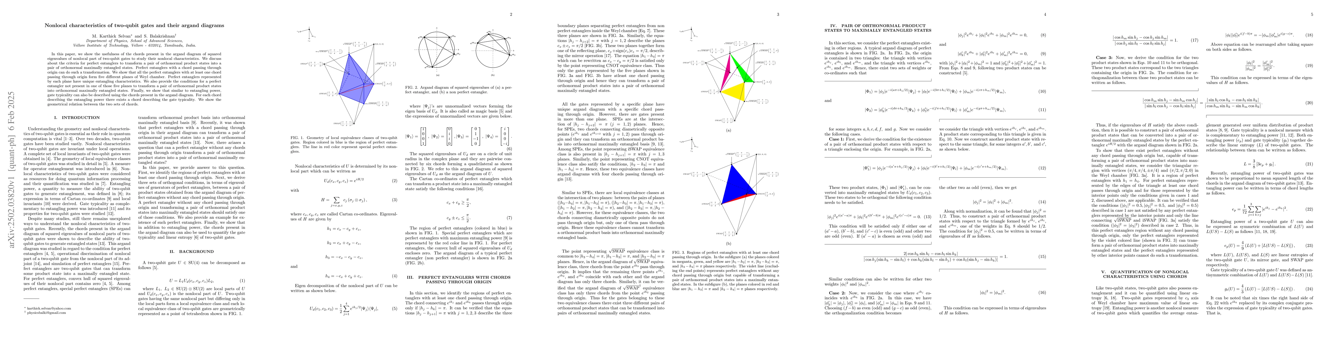 Thumbnail for Nonlocal characteristics of two-qubit gates and their argand diagrams