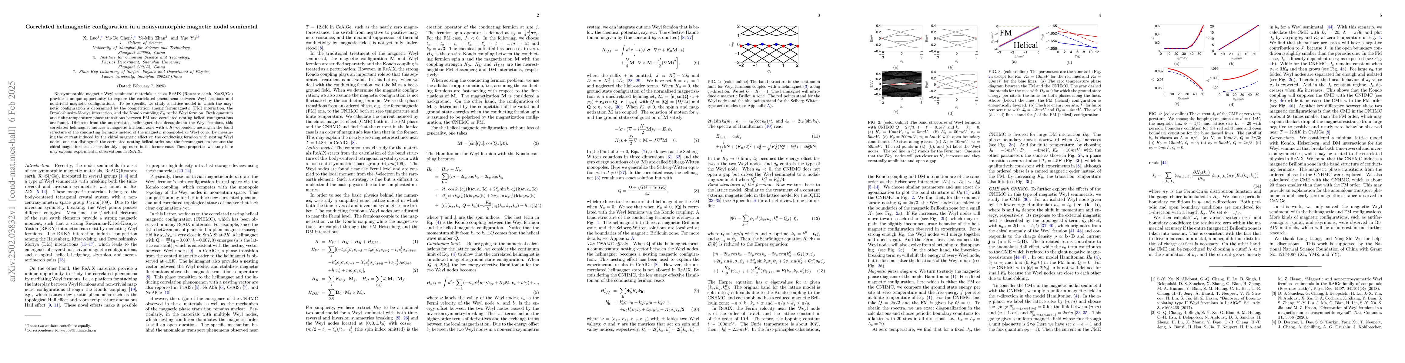 Thumbnail for Correlated helimagnetic configuration in a nonsymmorphic magnetic nodal
  semimetal