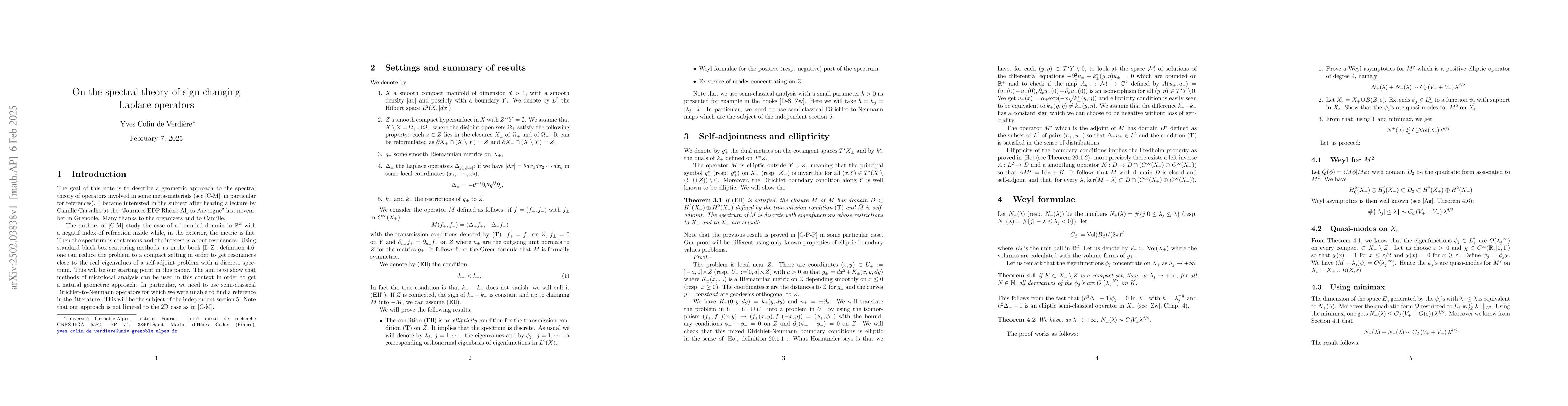 Thumbnail for On the spectral theory of sign-changing Laplace operators