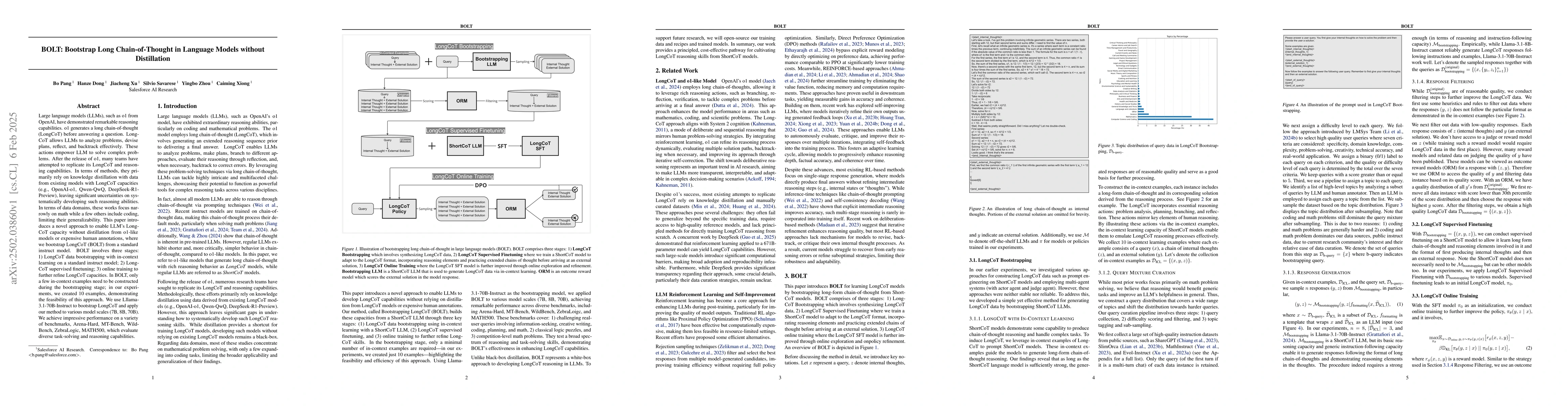 Thumbnail for BOLT: Bootstrap Long Chain-of-Thought in Language Models without
  Distillation