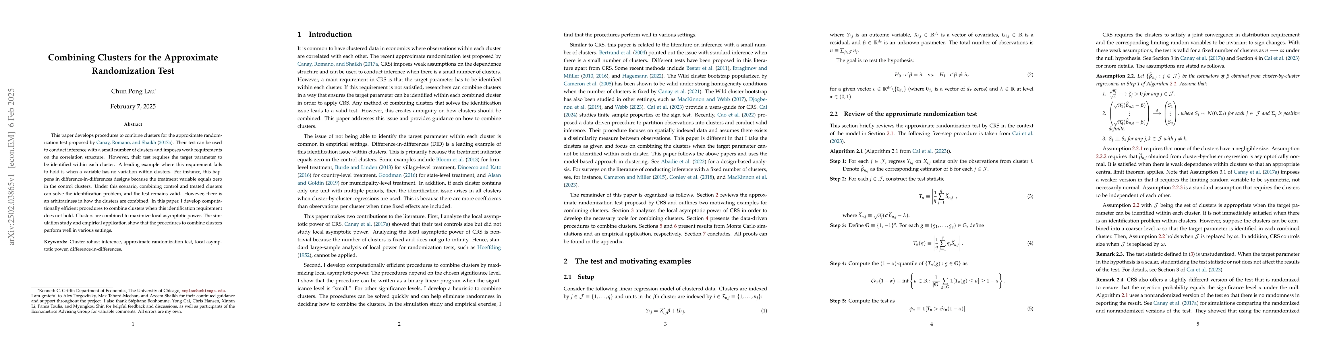 Thumbnail for Combining Clusters for the Approximate Randomization Test