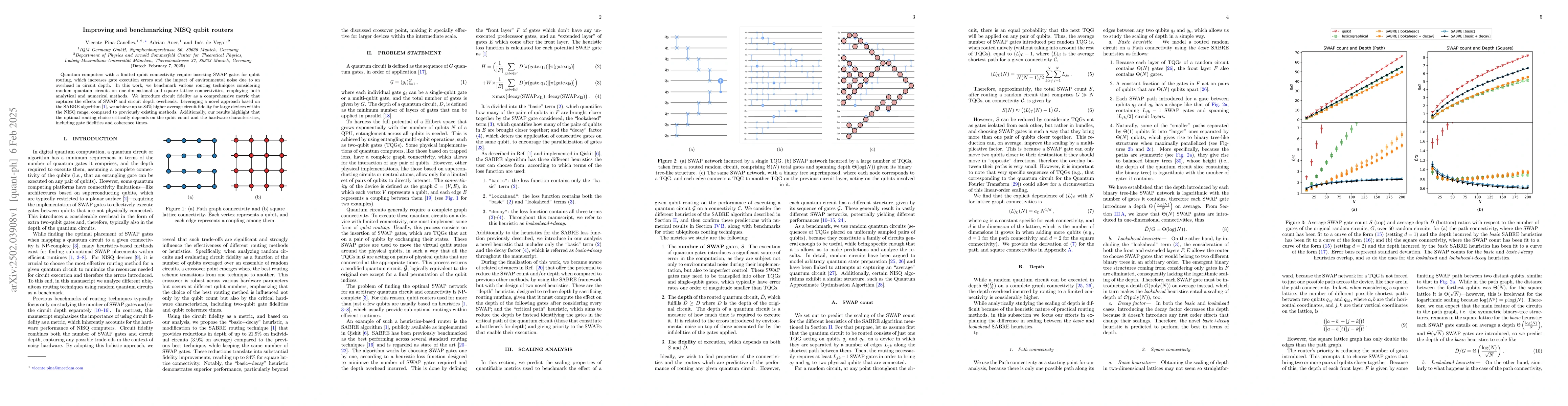 Thumbnail for Improving and benchmarking NISQ qubit routers