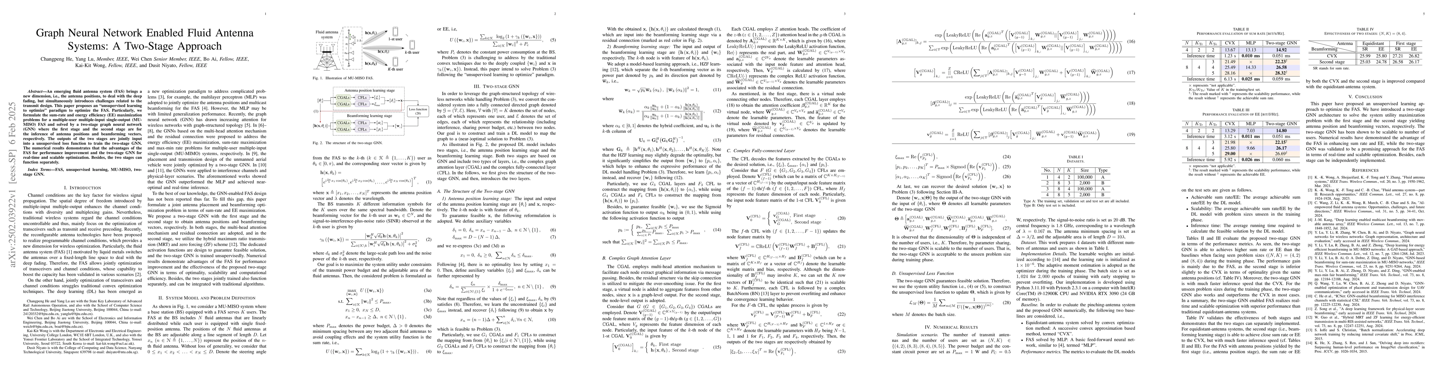 Thumbnail for Graph Neural Network Enabled Fluid Antenna Systems: A Two-Stage Approach