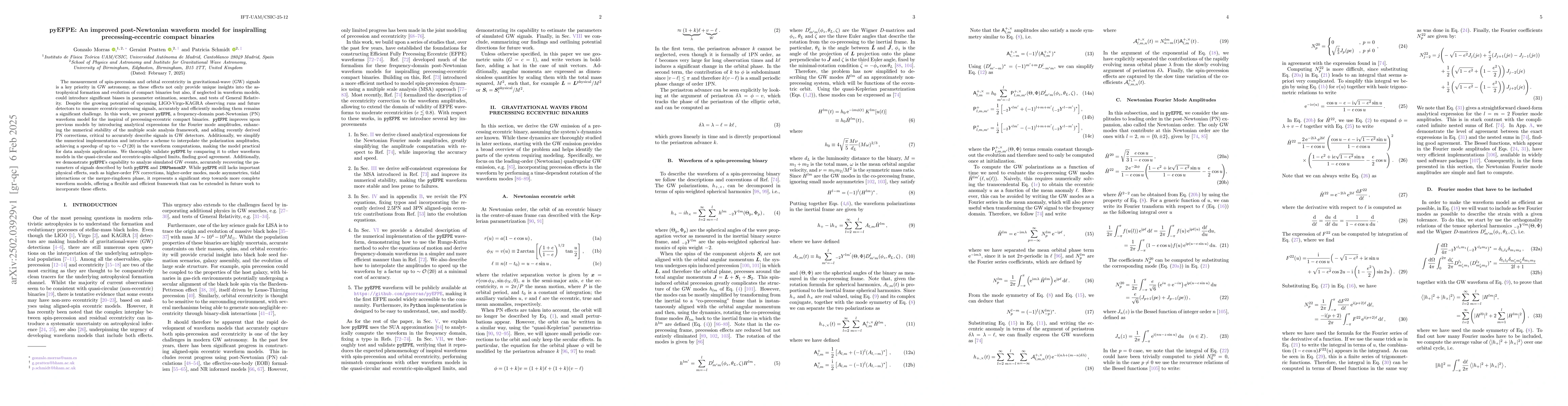 Thumbnail for pyEFPE: An improved post-Newtonian waveform model for inspiralling
  precessing-eccentric compact binaries