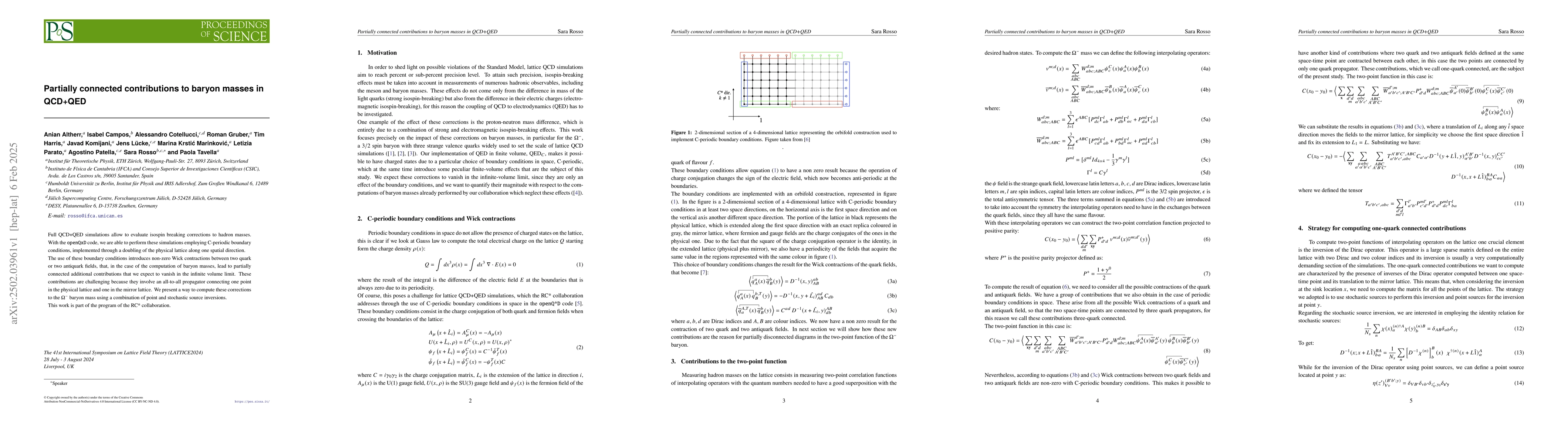 Thumbnail for Partially connected contributions to baryon masses in QCD+QED