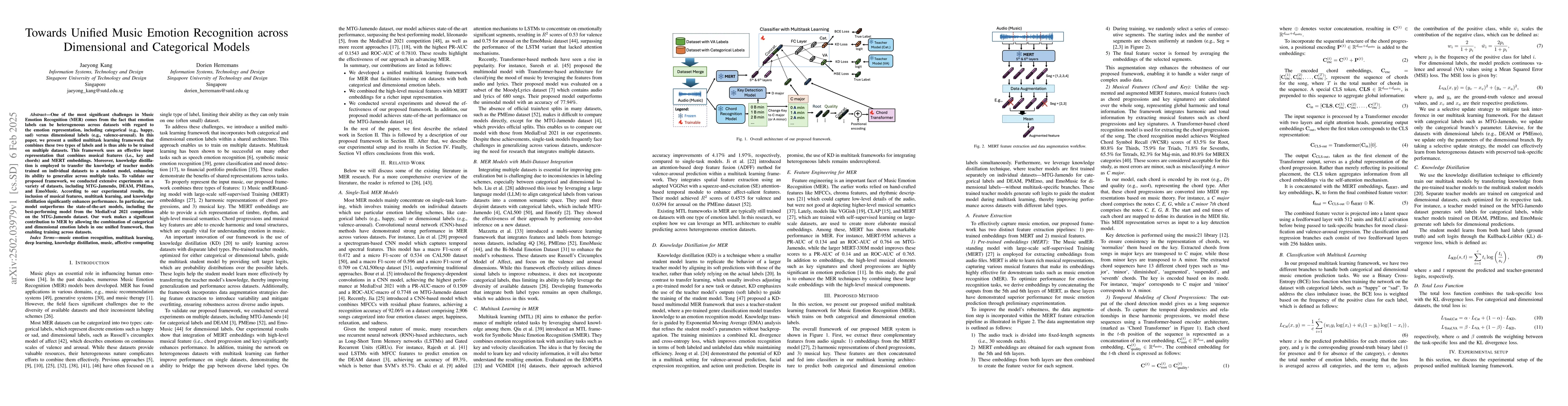 Thumbnail for Towards Unified Music Emotion Recognition across Dimensional and
  Categorical Models