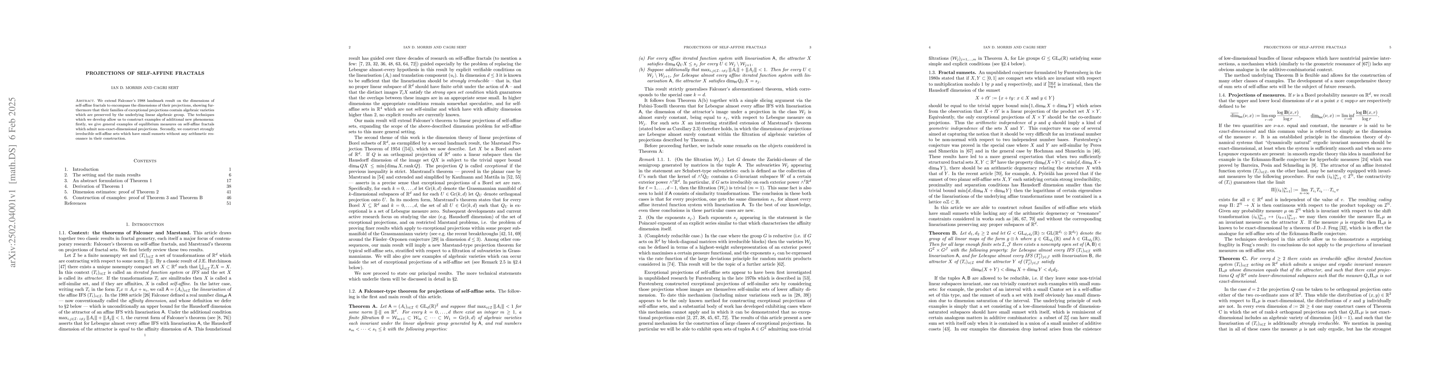 Thumbnail for Projections of self-affine fractals