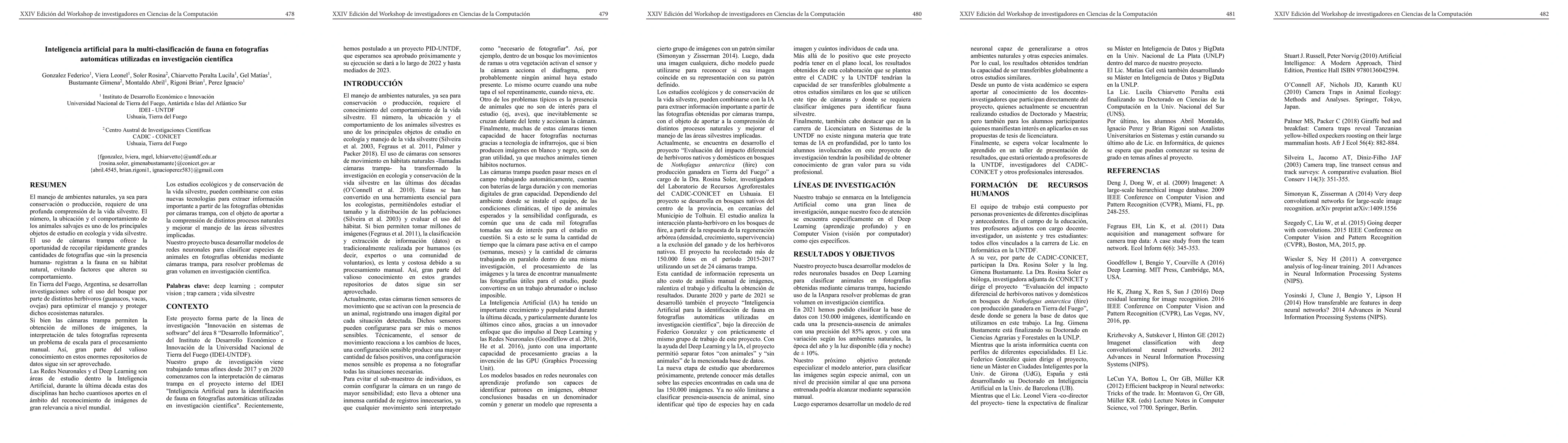 Thumbnail for Inteligencia artificial para la multi-clasificación de fauna en
  fotografías automáticas utilizadas en investigación científica