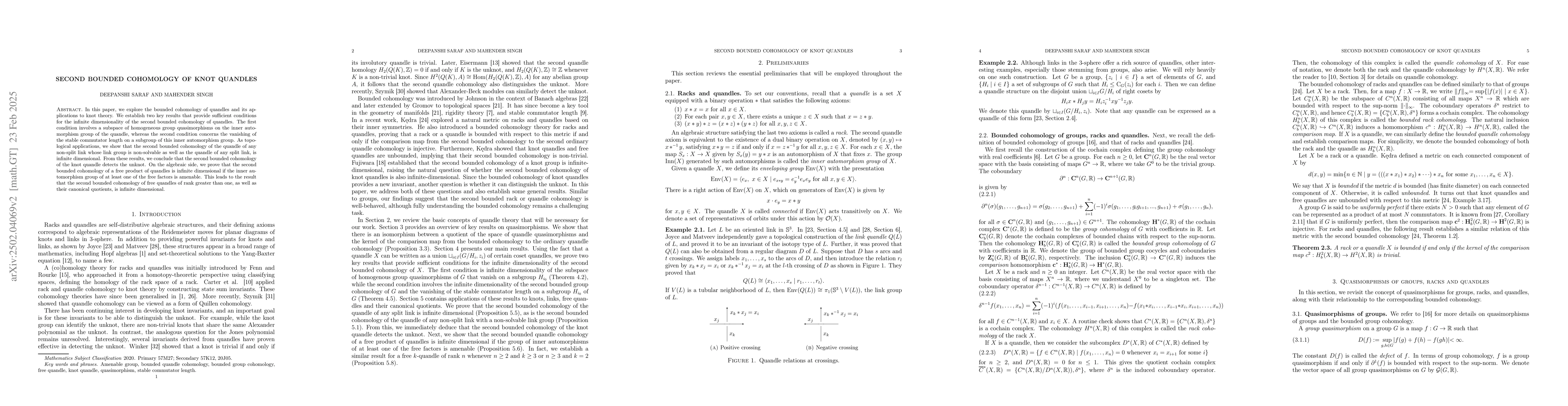 Thumbnail for Second bounded cohomology of knot quandles