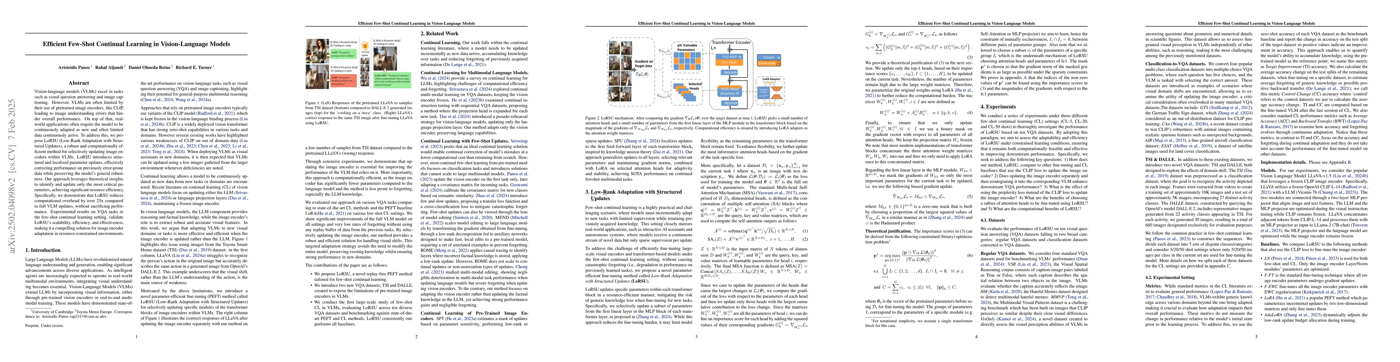 Thumbnail for Efficient Few-Shot Continual Learning in Vision-Language Models