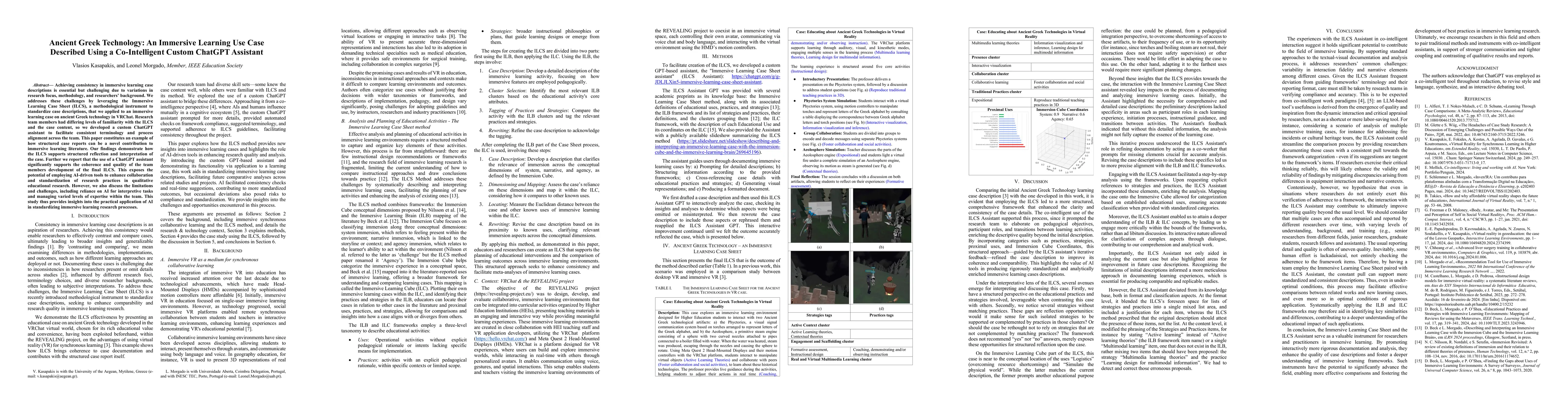 Thumbnail for Ancient Greek Technology: An Immersive Learning Use Case Described Using
  a Co-Intelligent Custom ChatGPT Assistant
