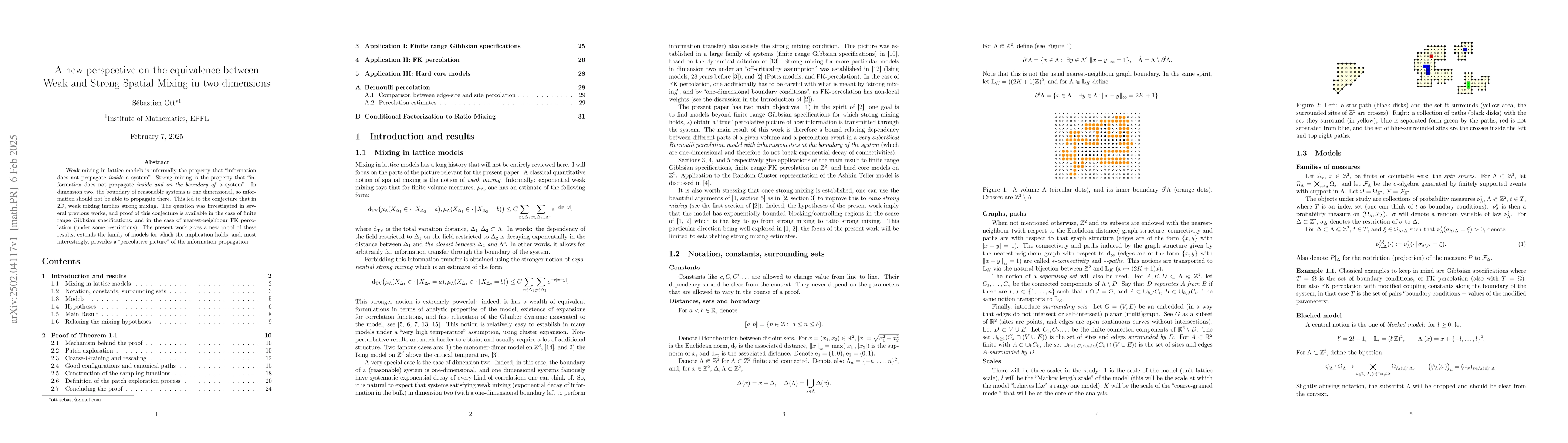 Thumbnail for A new perspective on the equivalence between Weak and Strong Spatial
  Mixing in two dimensions