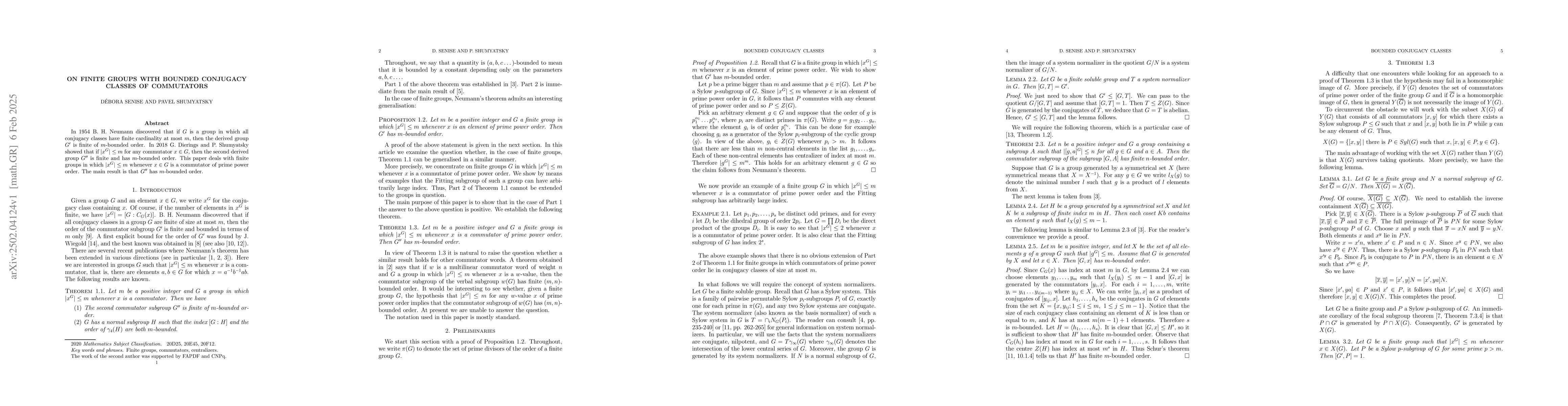 Thumbnail for On finite groups with bounded conjugacy classes of commutators