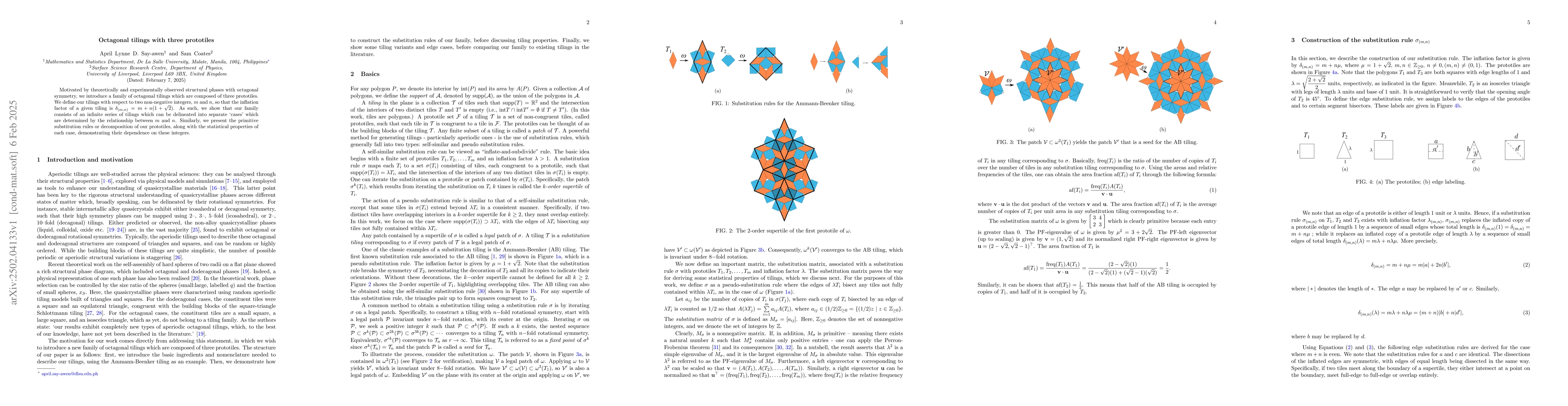 Thumbnail for Octagonal tilings with three prototiles