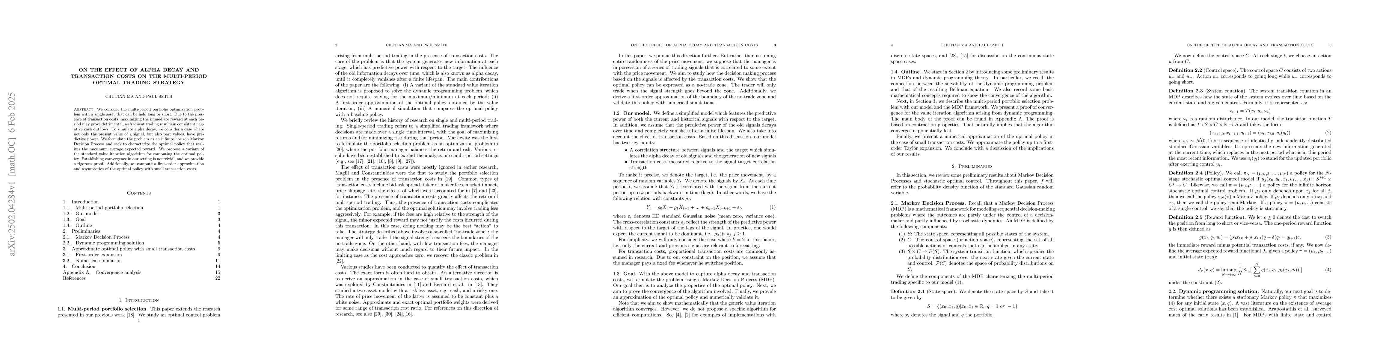 Thumbnail for On the Effect of Alpha Decay and Transaction Costs on the Multi-period
  Optimal Trading Strategy