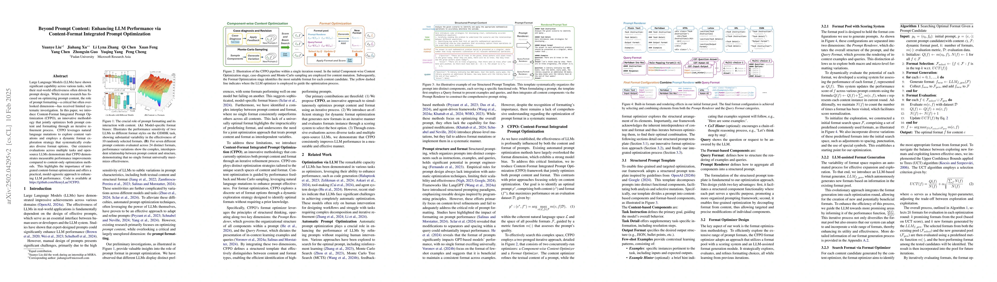 Thumbnail for Beyond Prompt Content: Enhancing LLM Performance via Content-Format
  Integrated Prompt Optimization