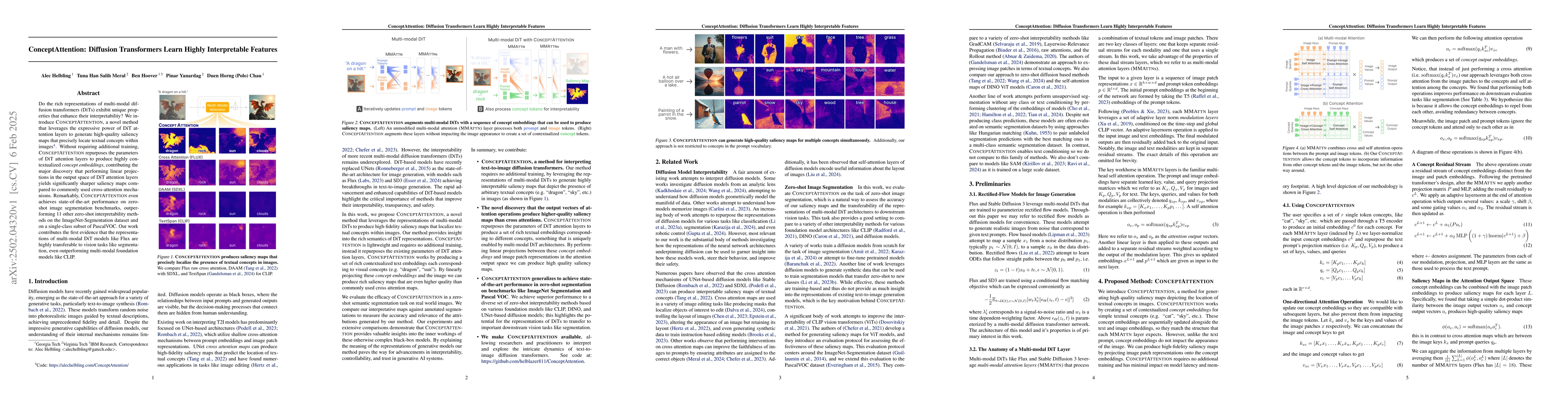 Thumbnail for ConceptAttention: Diffusion Transformers Learn Highly Interpretable
  Features