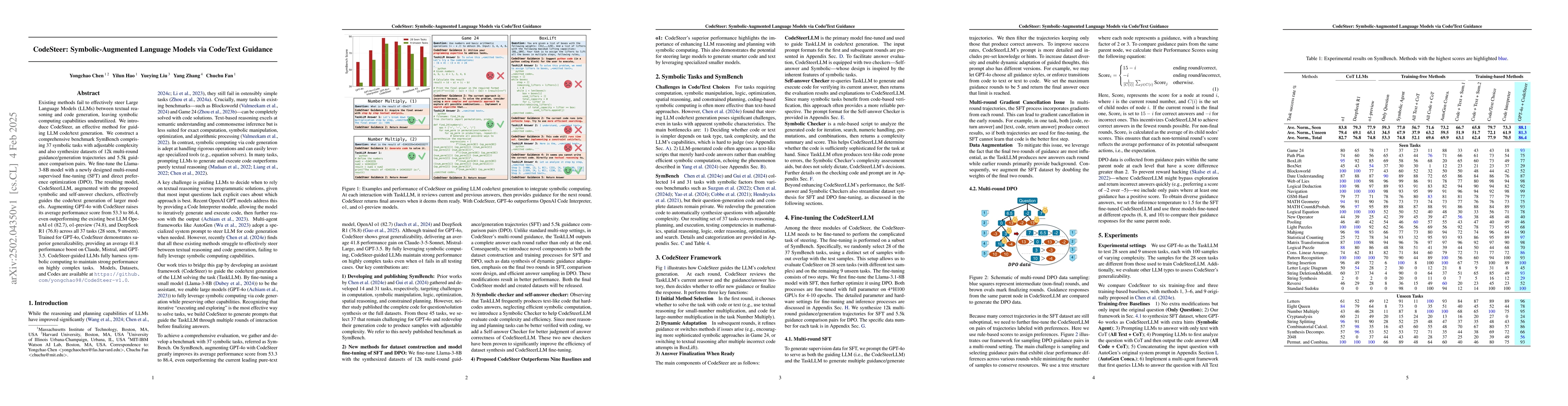 Thumbnail for CodeSteer: Symbolic-Augmented Language Models via Code/Text Guidance