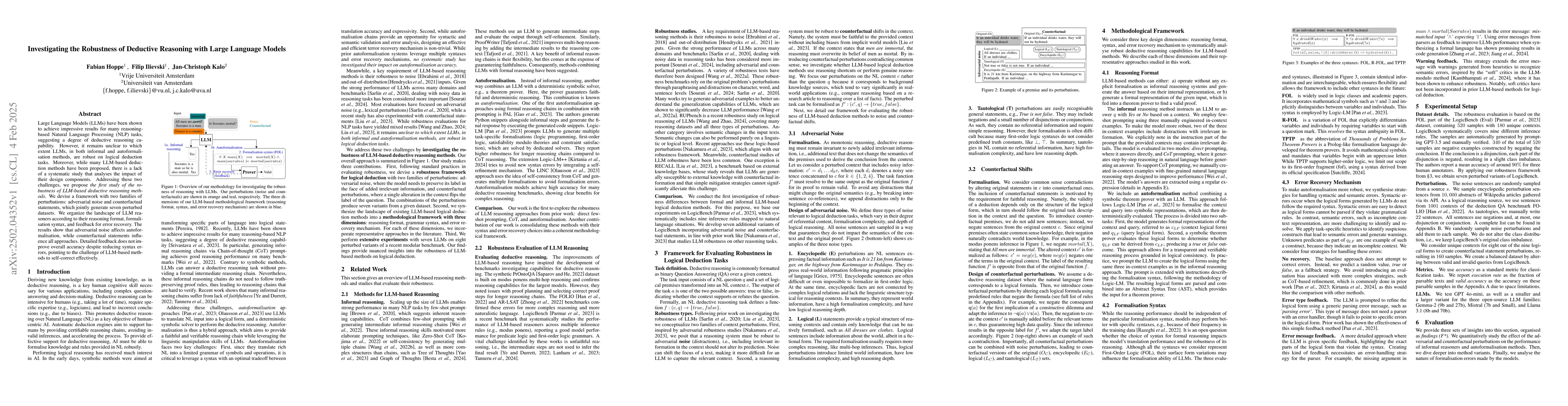 Thumbnail for Investigating the Robustness of Deductive Reasoning with Large Language
  Models