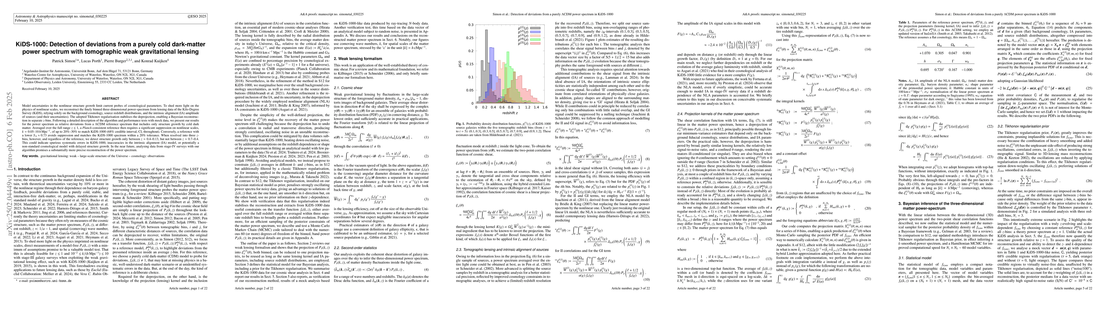 Thumbnail for KiDS-1000: Detection of deviations from a purely cold dark-matter power
  spectrum with tomographic weak gravitational lensing