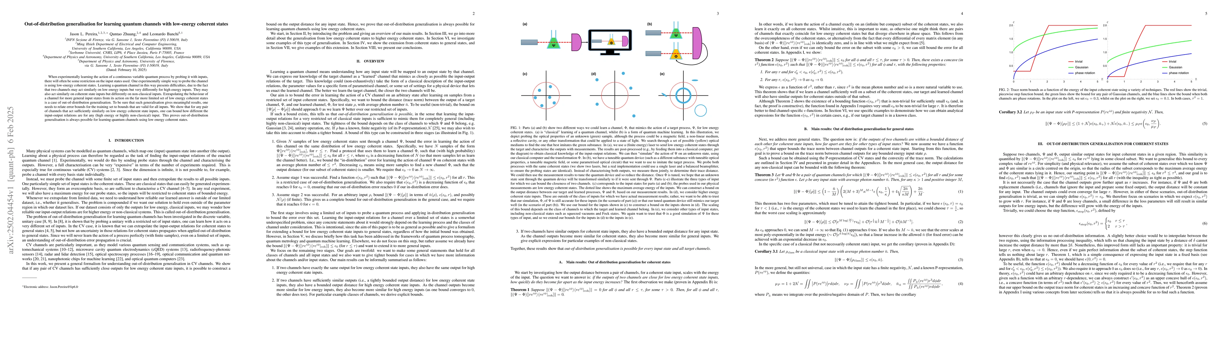 Thumbnail for Out-of-distribution generalisation for learning quantum channels with
  low-energy coherent states
