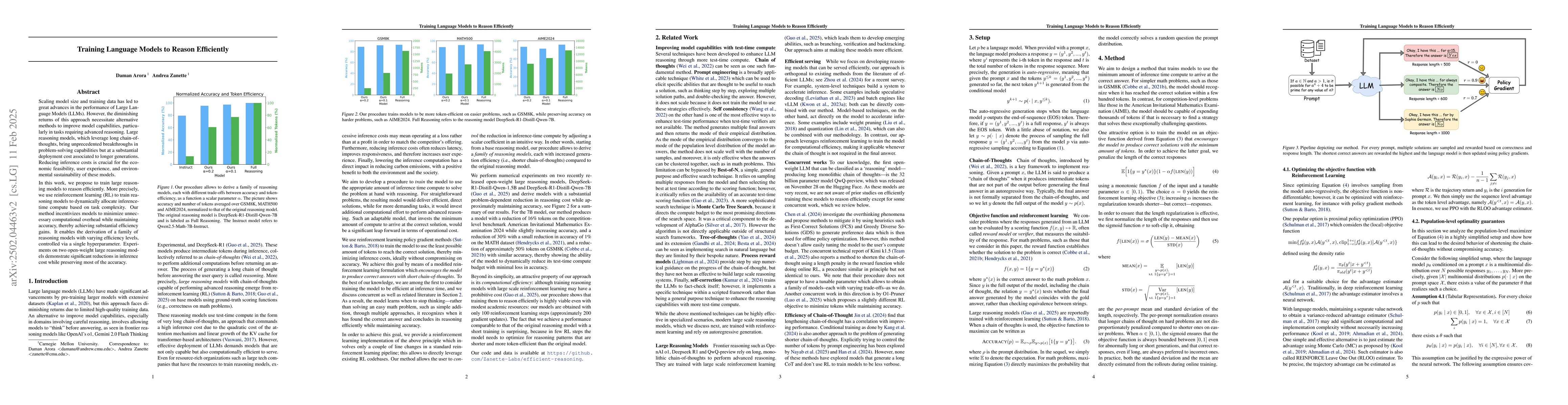 Thumbnail for Training Language Models to Reason Efficiently