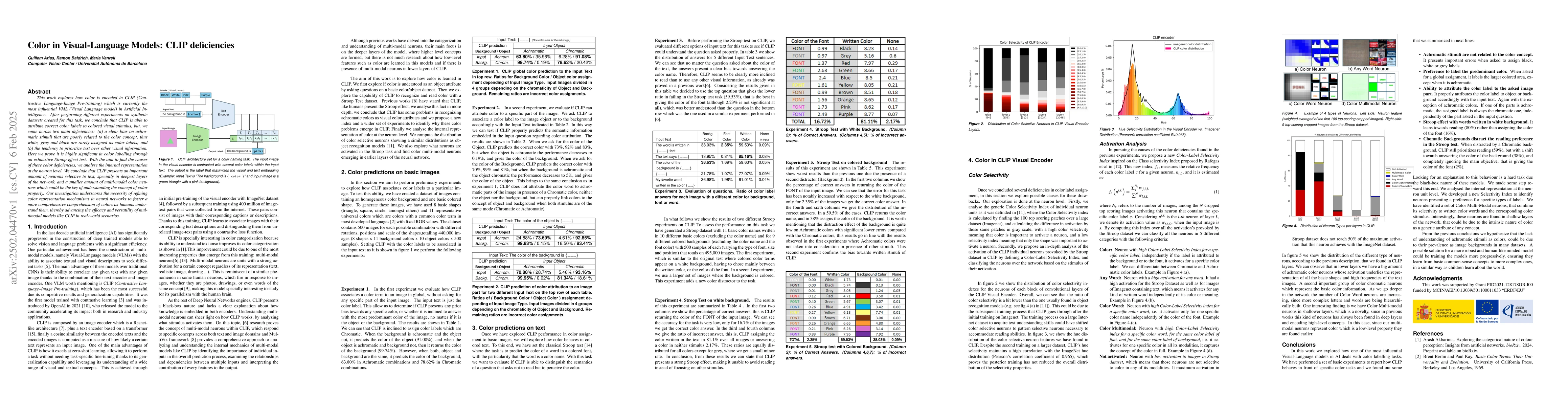 Thumbnail for Color in Visual-Language Models: CLIP deficiencies
