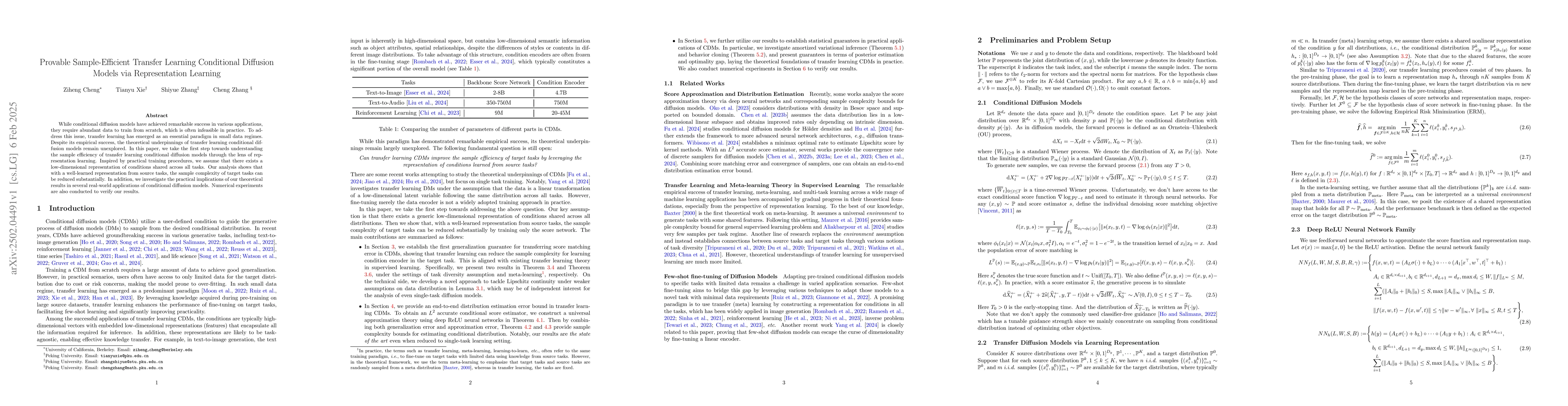 Thumbnail for Provable Sample-Efficient Transfer Learning Conditional Diffusion Models
  via Representation Learning