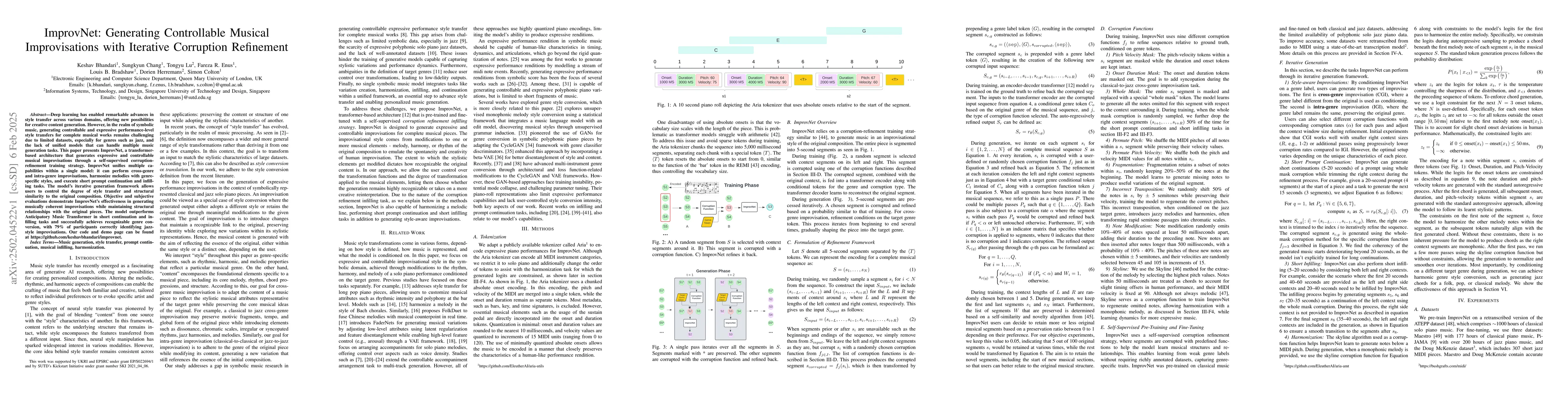 Thumbnail for ImprovNet: Generating Controllable Musical Improvisations with Iterative
  Corruption Refinement