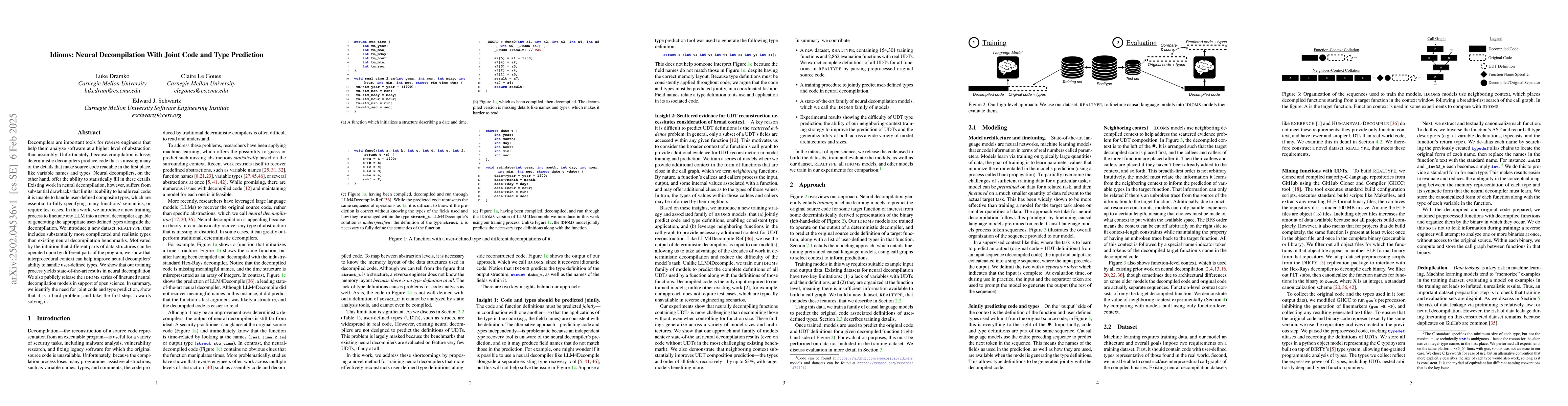 Thumbnail for Idioms: Neural Decompilation With Joint Code and Type Prediction