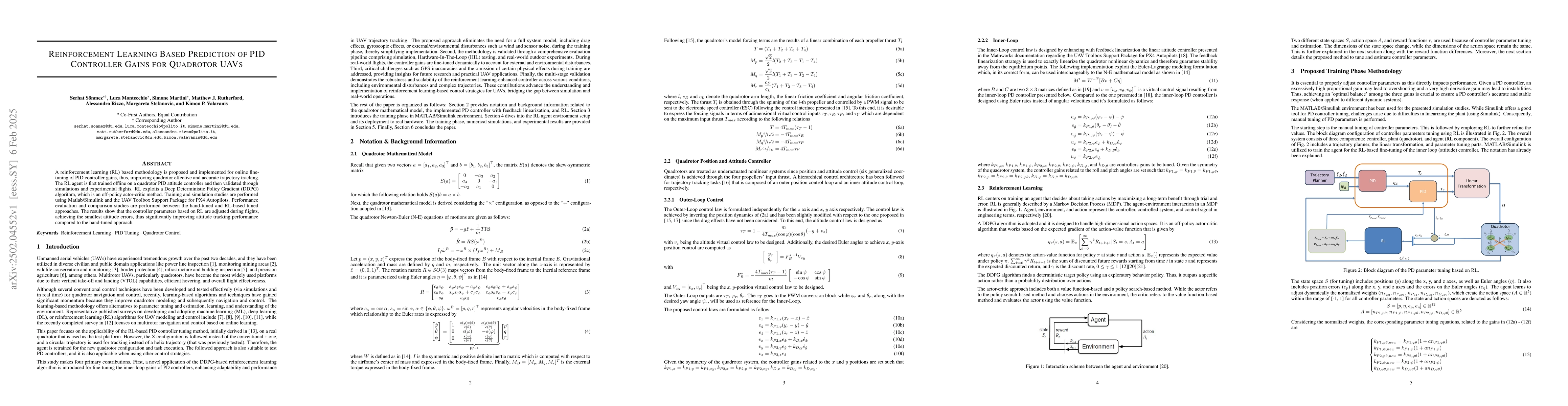 Thumbnail for Reinforcement Learning Based Prediction of PID Controller Gains for
  Quadrotor UAVs