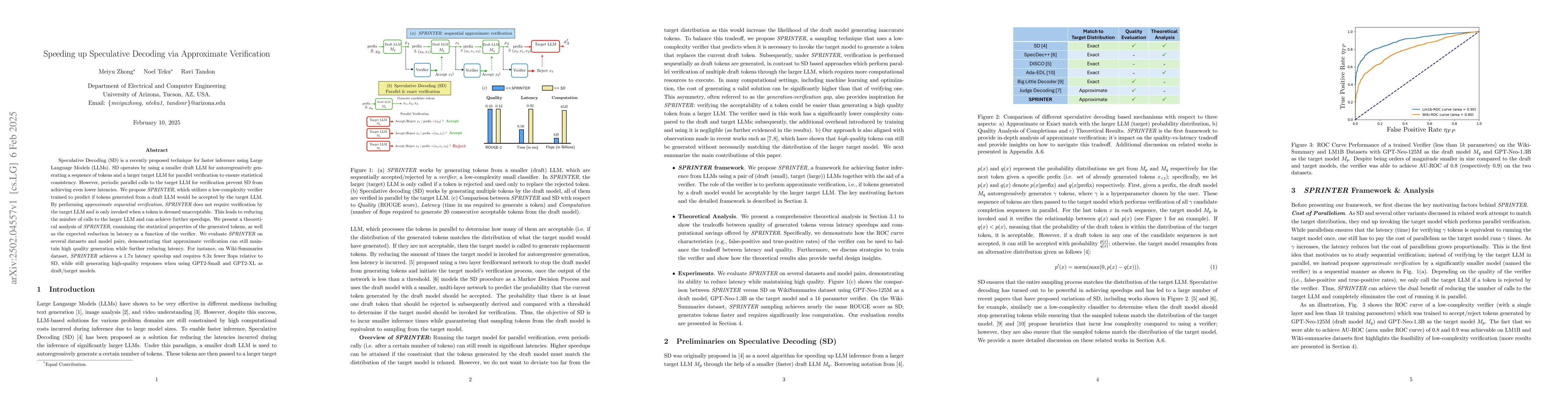 Thumbnail for Speeding up Speculative Decoding via Approximate Verification