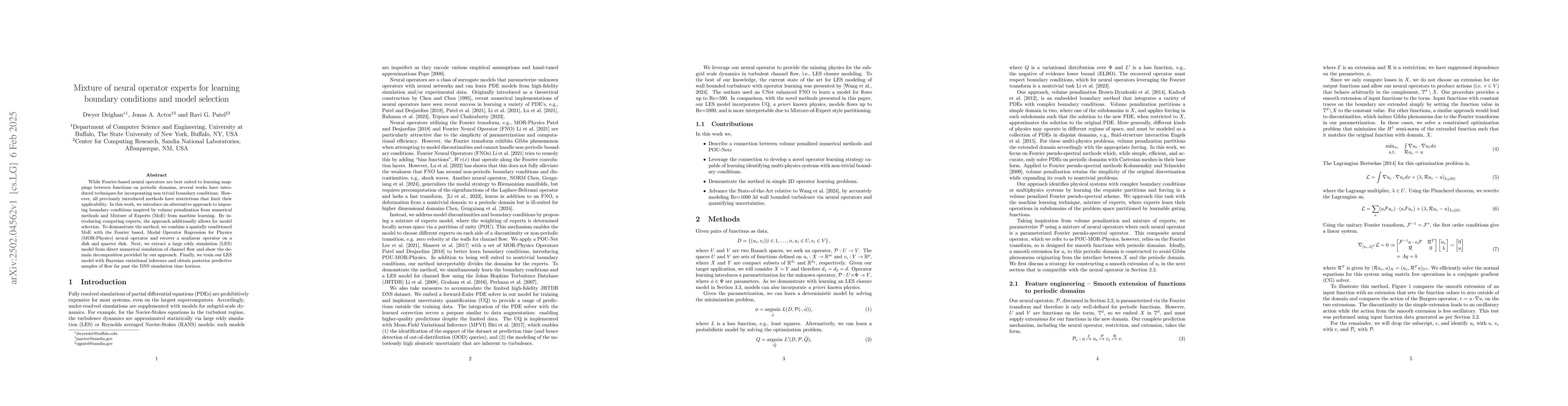 Thumbnail for Mixture of neural operator experts for learning boundary conditions and
  model selection