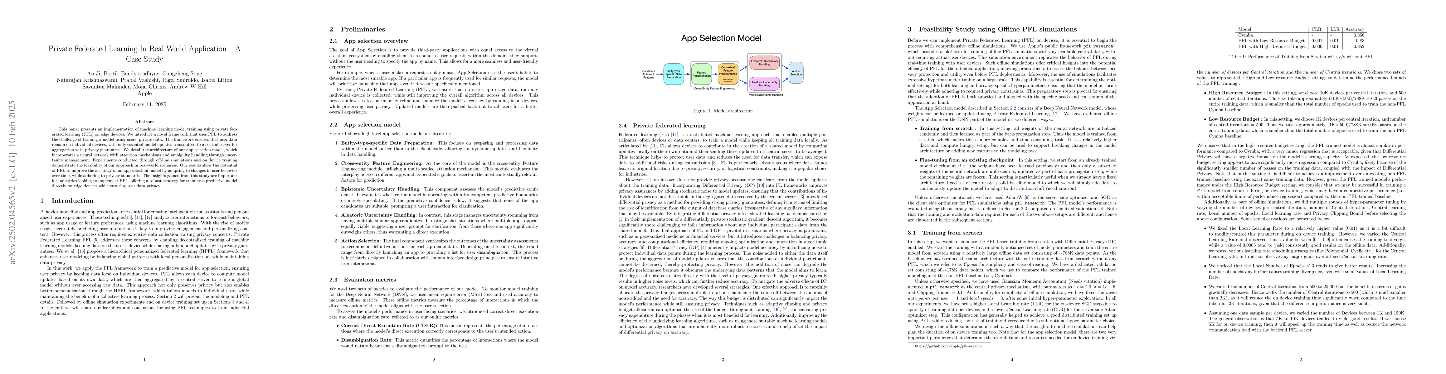 Thumbnail for Private Federated Learning In Real World Application -- A Case Study