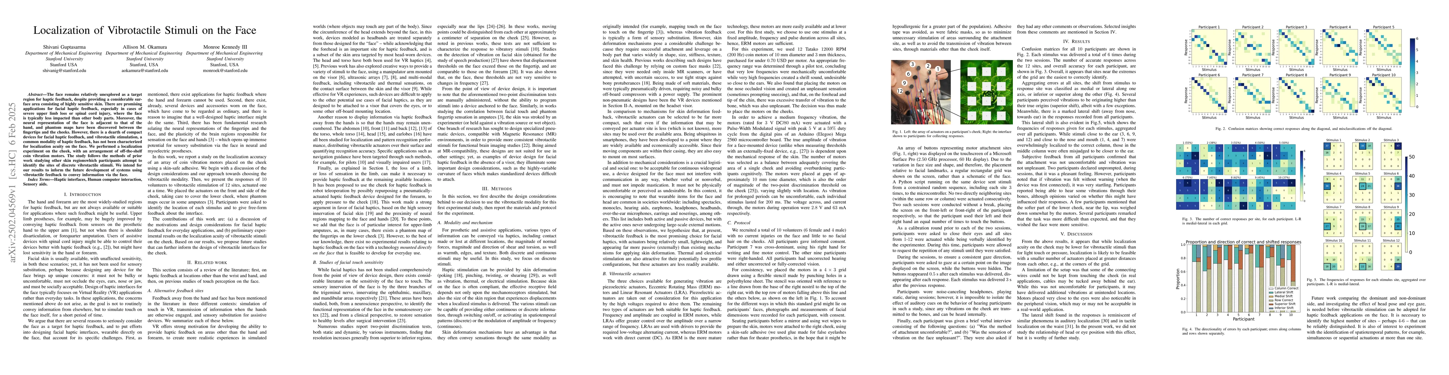 Thumbnail for Localization of Vibrotactile Stimuli on the Face