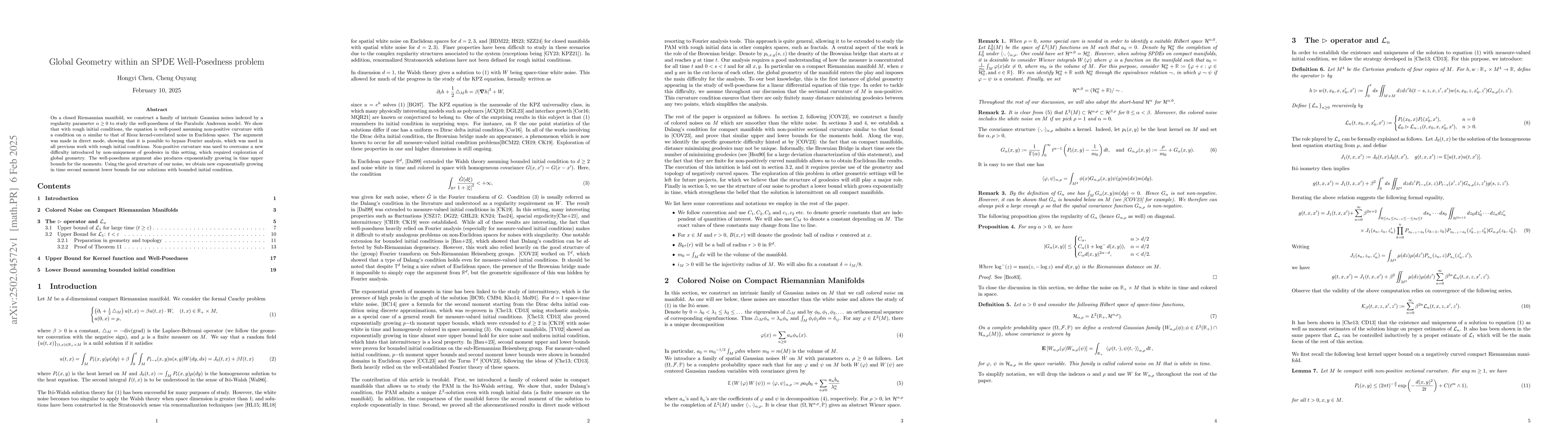 Thumbnail for Global Geometry within an SPDE Well-Posedness Problem